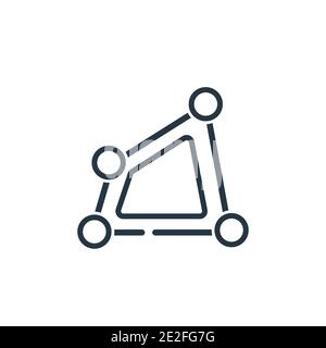 Vektorsymbol für perspektivische Umrisse. Dünne Linie schwarze Perspektive Symbol, flache Vektor einfache Element Illustration aus editierbaren geometrischen Figur Konzept isol Stock Vektor