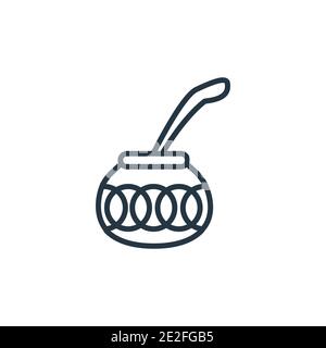 Kalabas Umriss Vektor-Symbol. Dünne Linie schwarz Kalabas Symbol, flache Vektor einfache Element Illustration aus editierbaren Kultur Konzept isoliert auf weißem Bac Stock Vektor