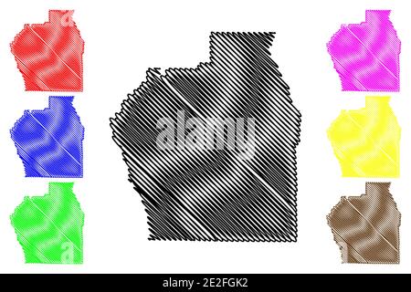 Stoddard County, Missouri (U.S.-County, Vereinigte Staaten von Amerika, USA, U.S., US) Karte Vektor Illustration, scribble Skizze Stoddard Karte Stock Vektor