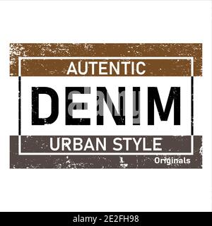 Denim Typografie Design Vektor für Druck T-Shirt - Vektor Bild Stock Vektor