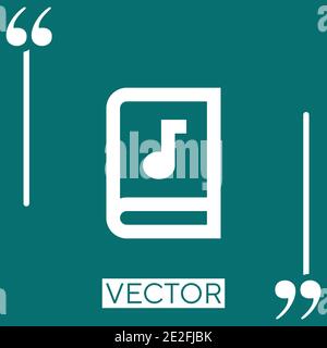 Vektorsymbol für Hörbücher Lineares Symbol. Bearbeitbare Konturlinie Stock Vektor