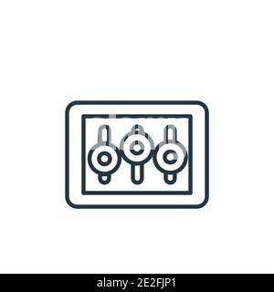 Vektorsymbol „Töne umreißen“. Dünne Linie schwarze Töne Symbol, flache Vektor einfache Element Illustration aus editierbaren Geschäftskonzept isolierte Kontur auf weiß Stock Vektor