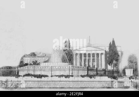 Zappeion Court Exhibition centre in Athen, Griechenland Stockfoto