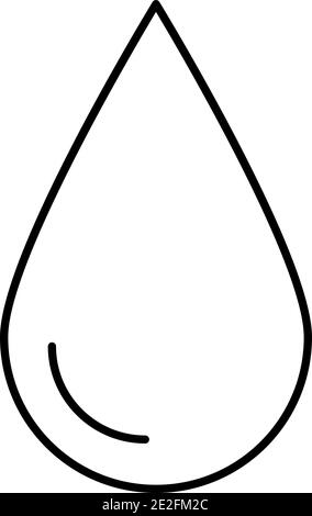 Wassertropfen - modernes Symbol mit dünnen Linien. Einfache Darstellung des schwarzen Umrisses. Stock Vektor