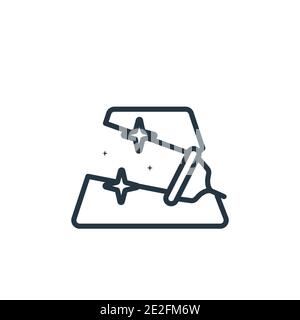 Vektorsymbol für die Kontur des Bodenreinigers. Dünne Linie schwarz Bodenreiniger Symbol, flache Vektor einfache Element Illustration von editierbaren Reinigungskonzept isoliert Stock Vektor