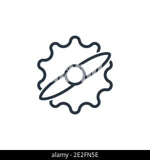 Symbol für den Gammastrahlenumriss. Dünne Linie schwarz Gamma-ray-Symbol, flache Vektor einfache Element Illustration aus editierbaren Astronomie-Konzept isoliert auf whi Stock Vektor