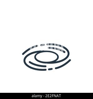 Symbol für den Vektor der Nebula-Kontur. Dünne Linie schwarzen Nebel Symbol, flache Vektor einfache Element Illustration aus editierbaren Astronomie-Konzept isoliert auf weißem Bac Stock Vektor