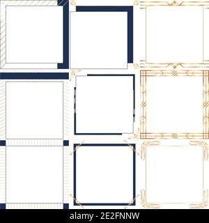 Instagram Vorlage- Vektor-Dateien in Illustrator entwickelt Stock Vektor