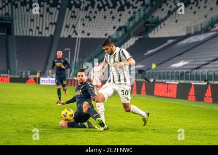 Hamza Rafia von Juventus FC während des italienischen Pokals, Runde des Fußballspiels 16 zwischen Juventus FC und Genua FC am 13. Januar 2021 im Allianz Stadion in Turin, Italien - Foto Morgese-Rossini / DPPI / LiveMedia Stockfoto