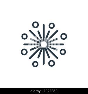 Big Bang Umriss Vektor-Symbol. Dünne Linie schwarz big bang Symbol, flache Vektor einfache Element Illustration aus editierbaren Astronomie-Konzept isoliert auf weiß Stock Vektor