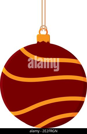 Isolierte weihnachtskugel. Weihnachtsbaum Dekoration - Vektor Stock Vektor