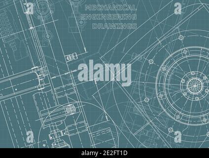 Abdeckung. Vektorgrafiken. Mechanische Instrumentenherstellung. Technische abstrakte Hintergründe. Technisch Stock Vektor