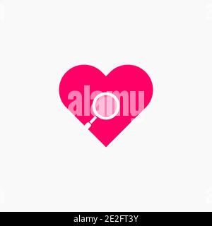 Single Broken Heart Love Crack Illustration Vektor-Vorlage Stock Vektor