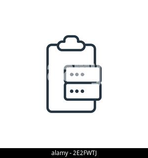 Vektorsymbol für Umrissdarstellung. Dünne Linie schwarz Übersicht Symbol, flache Vektor einfache Element Illustration aus editierbaren Big Data Konzept isoliert auf weißem Rücken Stock Vektor