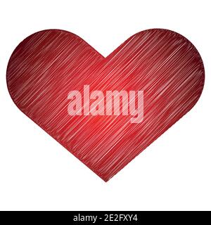 Rotes Herz-Symbol, Symbol, Vektor für Apps und Websites Stock Vektor