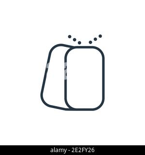 Vektorsymbol für den DOG-Tag-Umriss. Dünne Linie schwarz Hund Tag Symbol, flache Vektor einfache Element Illustration aus editierbaren Armee Konzept isoliert auf weißem Backgr Stock Vektor