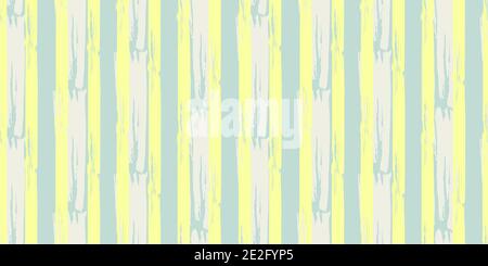 Nahtloses Originalmuster. Langer, farbiger Streifen. Vektor abstrakte Handzeichnung mit Streifen von Acrylfarben und Pinsel Stock Vektor