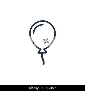 Vektorsymbol für Luftballonumrisse. Dünne Linie schwarz Luftballon Symbol, flache Vektor einfache Element Illustration von editierbaren Geburtstag und Party-Konzept ist Stock Vektor