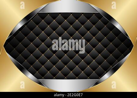 Eleganter metallischer Hintergrund von Gold Gradient mit Polsterung.Vektor-Illustration.EPS10 Stock Vektor