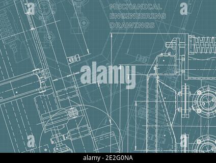 Vektorzeichnungen. Mechanische Instrumentenherstellung. Unternehmensidentität. Technisch Stock Vektor