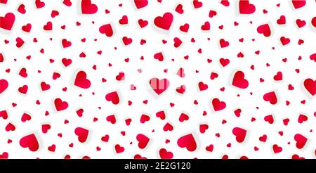 Valentine Herzen nahtlose Hintergrund oder 3d-Muster Stock Vektor