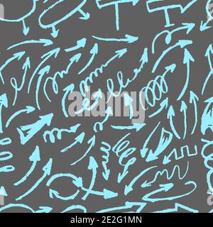 Nahtlose Zeichnung. Farbige Wachsmalstifte. Elemente für Design. Doodle Locken Stock Vektor