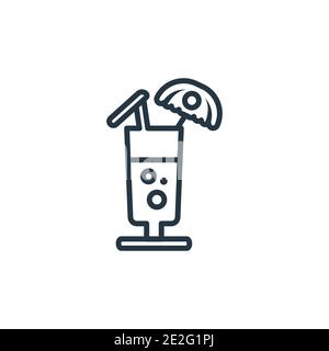 Cocktail Umriss Vektor-Symbol. Dünne Linie schwarz Cocktail-Symbol, flache Vektor einfache Element Illustration von editierbaren brazilia Konzept isoliert Schlaganfall auf Stock Vektor
