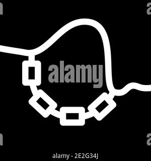 Grafik zum Glyphen-Symbol für Lagunen-Gezeitenkraftwerke Stock Vektor