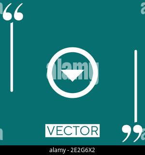Vektorsymbol nach unten Lineares Symbol. Bearbeitbare Konturlinie Stock Vektor
