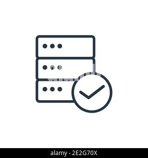 Symbol für verfügbare Gliederungsvektoren. Dünne Linie schwarz verfügbares Symbol, flacher Vektor Einfache Elementdarstellung aus editierbarem Big-Data-Konzept isoliert auf whit Stock Vektor