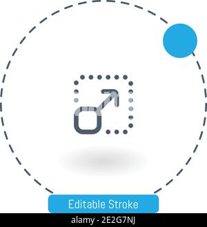 Größe des Vektorsymbols ändern editierbare Konturumrisssymbole für Web und Mobil Stock Vektor