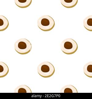 Illustration zum Thema große farbige nahtlose Longan, helle Frucht Muster für Dichtung. Fruchtmuster bestehend aus schönen nahtlosen Wiederholung Longan. Einfach Stock Vektor