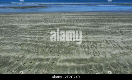 Der Strand von Lyall Bay, Wellington, NZ Stockfoto