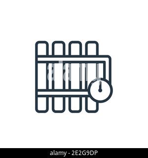Zeitbombe mit Uhr Umriss Vektor-Symbol. Dünne Linie schwarze Zeitbombe mit Uhr-Symbol, flache Vektor einfache Element Illustration von editierbaren Armee concep Stock Vektor