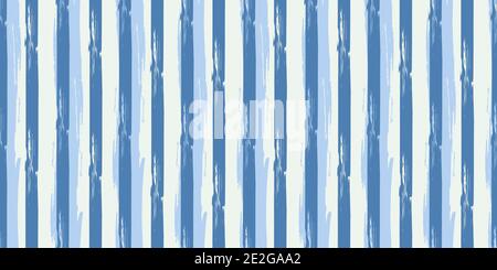 Nahtloses Originalmuster. Langer, farbiger Streifen. Vektor abstrakte Handzeichnung mit Streifen von Acrylfarben und Pinsel Stock Vektor