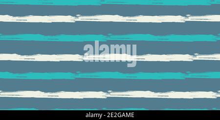 Nahtloses Originalmuster. Langer, farbiger Streifen. Vektor abstrakte Handzeichnung mit Streifen von Acrylfarben und Pinsel. Geometrischer Hintergrund, Textil Stock Vektor