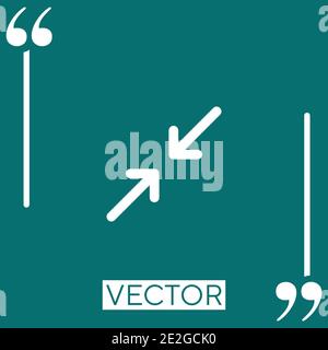 Vektorsymbol für Verkleinerung Lineares Symbol. Bearbeitbare Konturlinie Stock Vektor