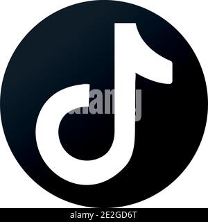 TikTok Logo Symbol Symbol auf weißem Hintergrund, buntes Design, Vektor-Illustration Stock Vektor