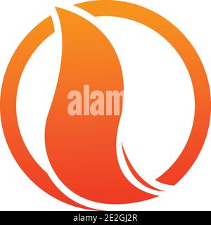 Feuer mit Flamme und Flamme Logo - Vektor Stock Vektor