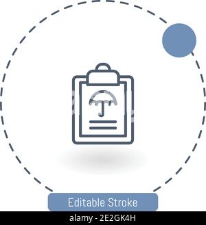 Zwischenablage Vektorsymbol editierbare Konturumrisssymbole für Web und Mobil Stock Vektor