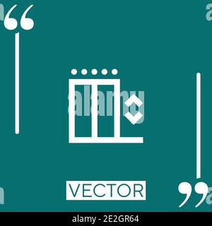 Elevator Vector Icon Linear Icon. Bearbeitbare Konturlinie Stock Vektor