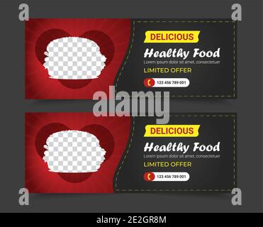 Restaurant Fast Food spezielle Medien bietet Flyer oder Banner Flagge Vorlage. Stock Vektor