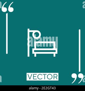 Vektorsymbol für Zugstopp Lineares Symbol. Bearbeitbare Linie mit Konturen Stock Vektor