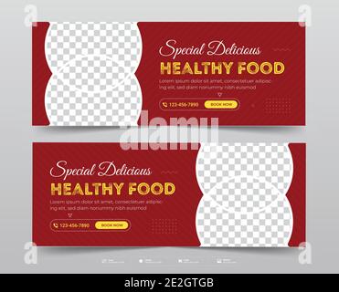 Restaurant Fast Food spezielle Medien bietet Flyer oder Banner Flagge Vorlage. Stock Vektor