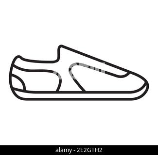 Sneaker-Ikone. Outline Schuhe Zeichen. Sportschuhe. Stock Vektor