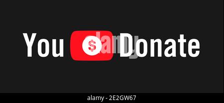 Spenden Social Media Overlay für Video-Streaming-Service. Vektorgrafik Stock Vektor