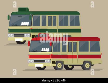 Vektor-Illustration von Hong Kong vintage Minibus Stock Vektor