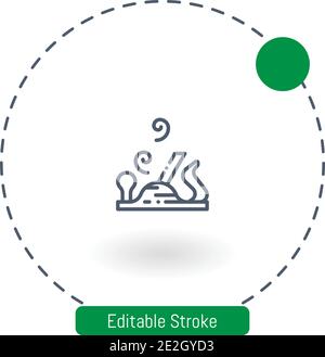 Schreinerei Vektor-Symbol editierbare Kontur Umrisssymbole für Web und Mobil Stock Vektor