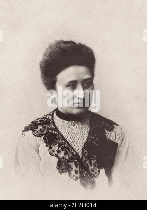 Rosa Luxemburg (1871 - 1919) war eine polnische Marxistin, Philosophin, Ökonomin, Antikriegsaktivistin und Revolutionssozialistin, die sich als eingebürgerte Germ einbürgerte Stockfoto