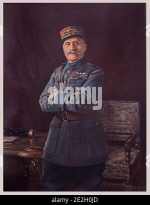 Ferdinand Foch (1851 - 1929) war ein französischer General und Militärtheoretiker, der während des Ersten Weltkriegs als Oberster Alliierter Kommandeur diente. Ein Aggr Stockfoto